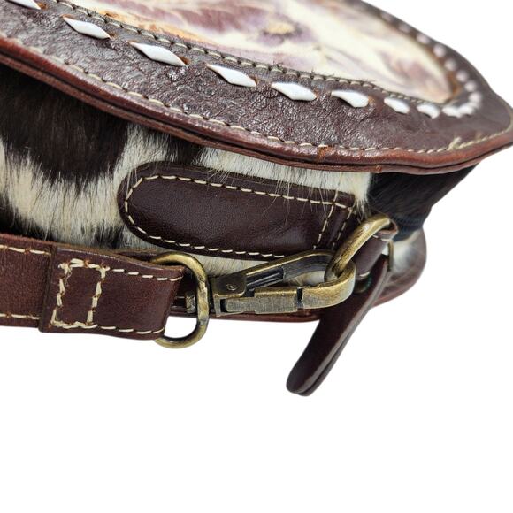 Myra Nirvana Cantina Bag + Matching Wallet – Floral Tapestry Calf‑Hair Leather - Picture 11 of 15